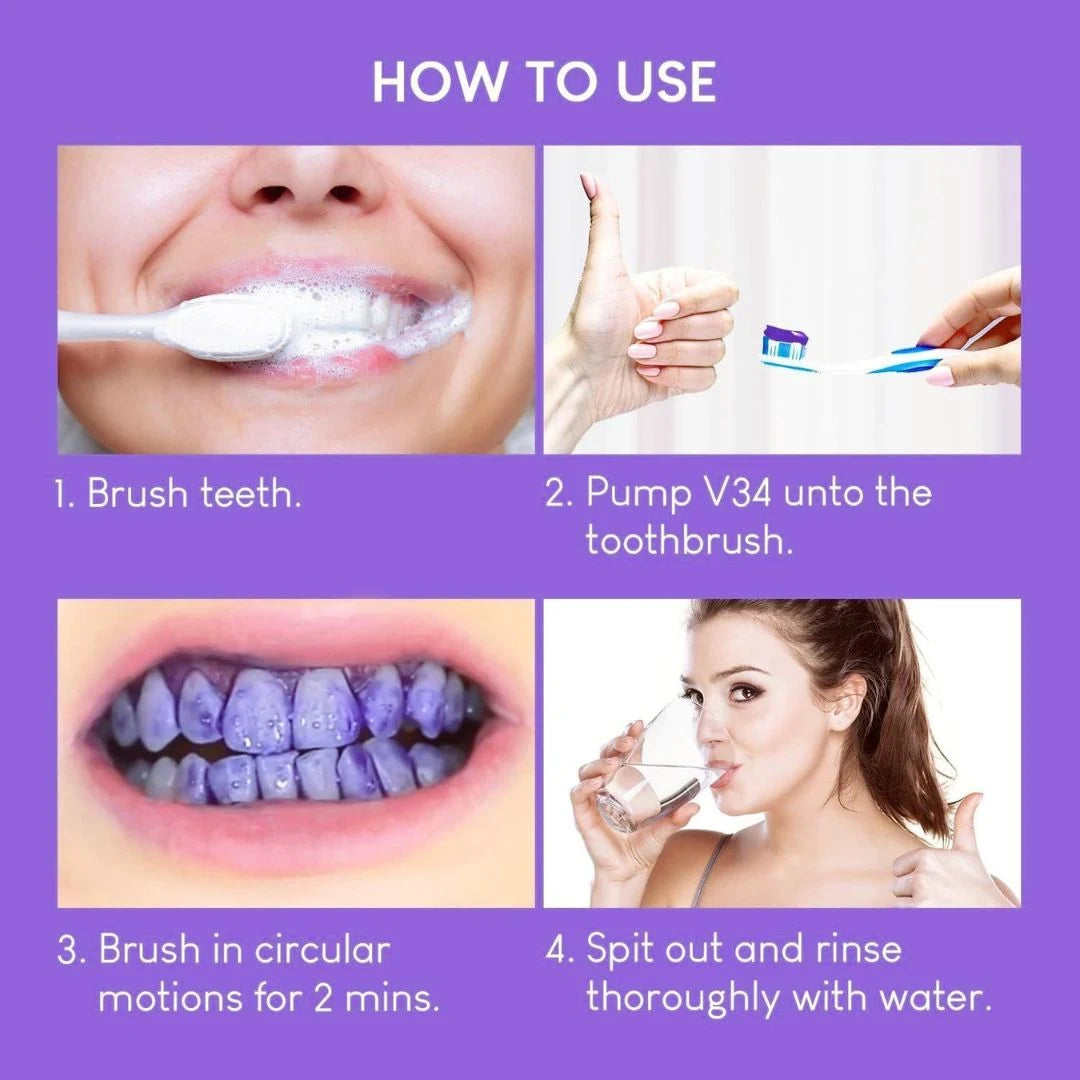 Purple toothpaste texture and consistency